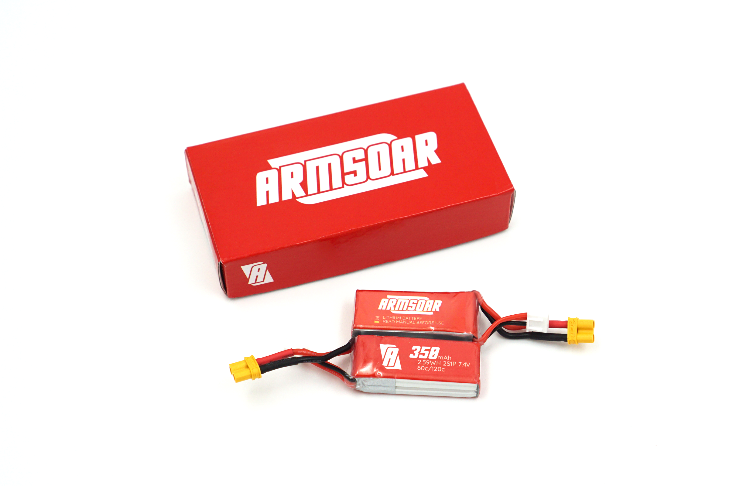 ArmSoar 2S 350 mAh 7.4V LiPo Battery (Pack of 2)